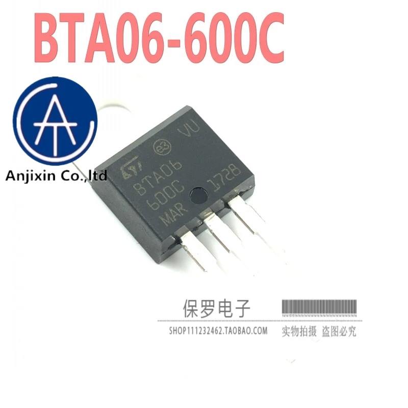 10 Chiếc 100% Orginal Mới Triac BTA06-600C BTA06 6A600V Đến-220 Thật Cổ