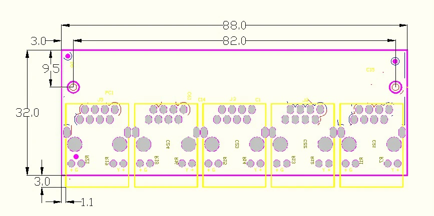 Unmanaged 5 พอร์ต 10/100M Ethernet Switchโมดูลบอร์ดPCBA OEMพอร์ตการตรวจจับอัตโนมัติPCBAคณะกรรมการOEMเมนบอร์ด