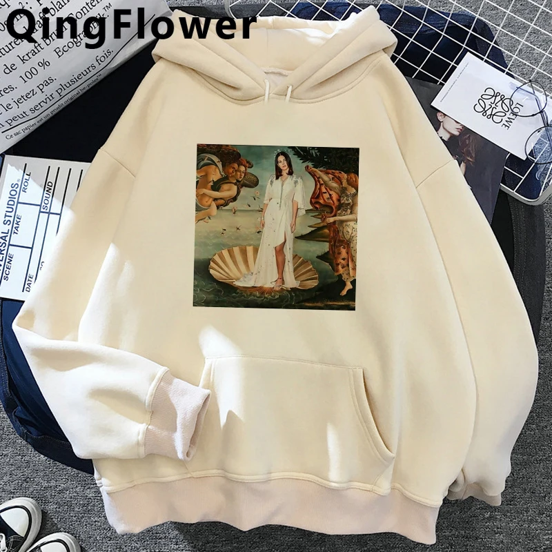 Lana Del Rey Harajuku Funny Cartoon Aesthetic Hoodies Women Ullzang Graphic Hip Hop Anime Sweatshirt Streetwear Hoody Female