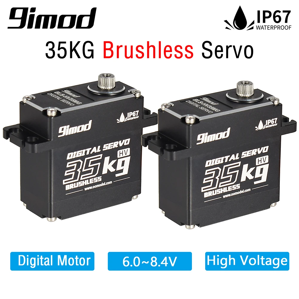 Impermeável Brushless Digital Servo, Metal Gear, BLS-HV35MG, 180 graus de alumínio caso, HV, RC carro, caminhão, robô, DIY, 9imod, 35kg