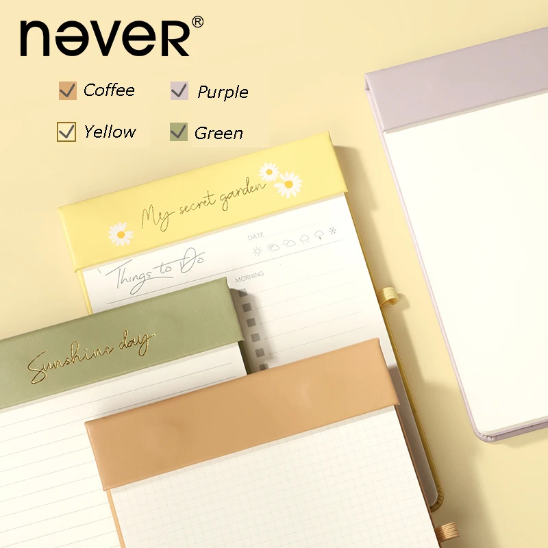 NEVER Board Folder Memo Pad Can Tear Paper With Pen Daily Plan Replaceable Portable Notebook Simple Wind  Student Business Book