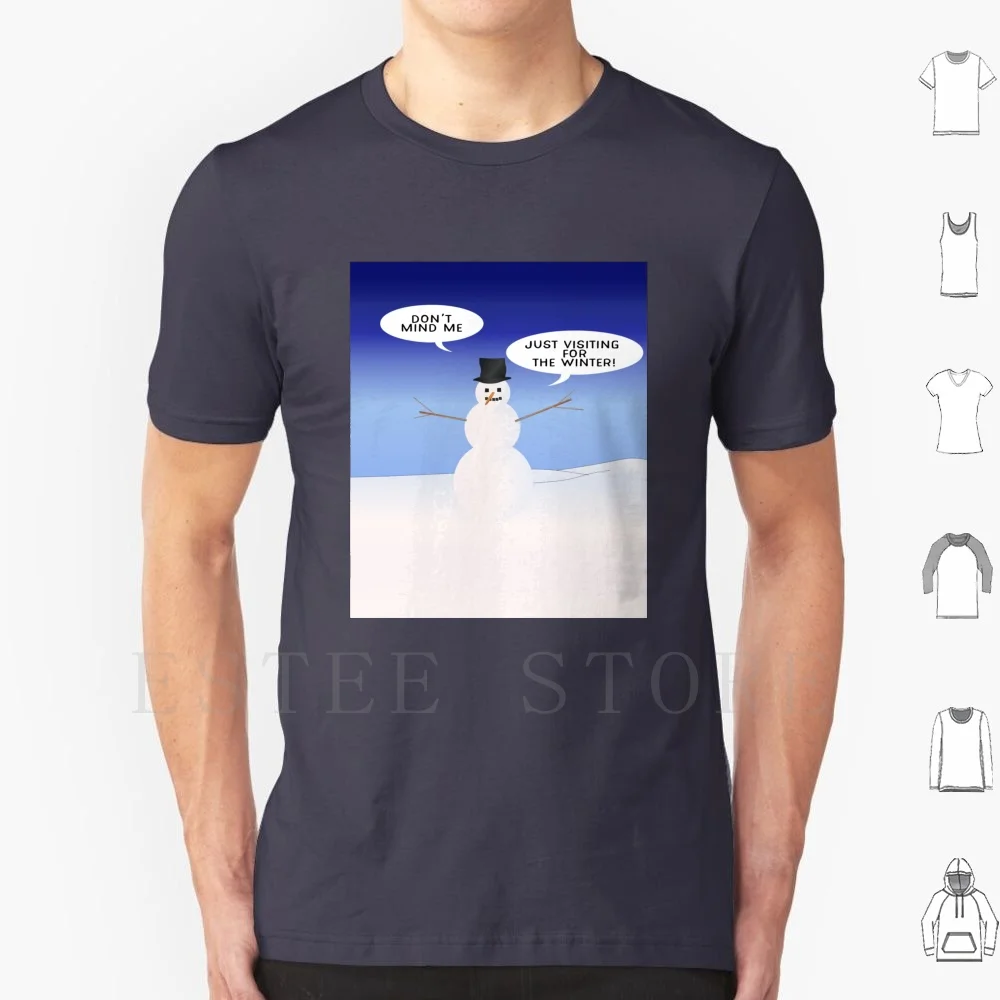 Winter Visitor T Shirt Men Cotton 6xl Snow Bird Snowbird Winter Visitor Travel Cup Winter Christmas Snowman