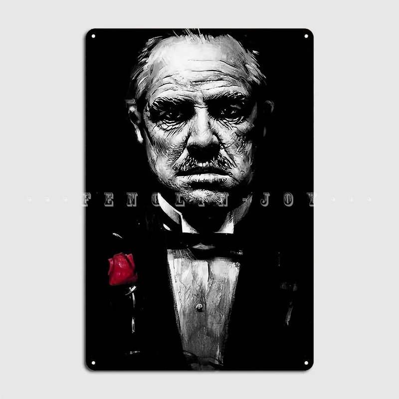 Don Vito Corleone The Godfather Metal Sign Wall Pub Club Bar Designing Wall Plaque Tin Sign Poster