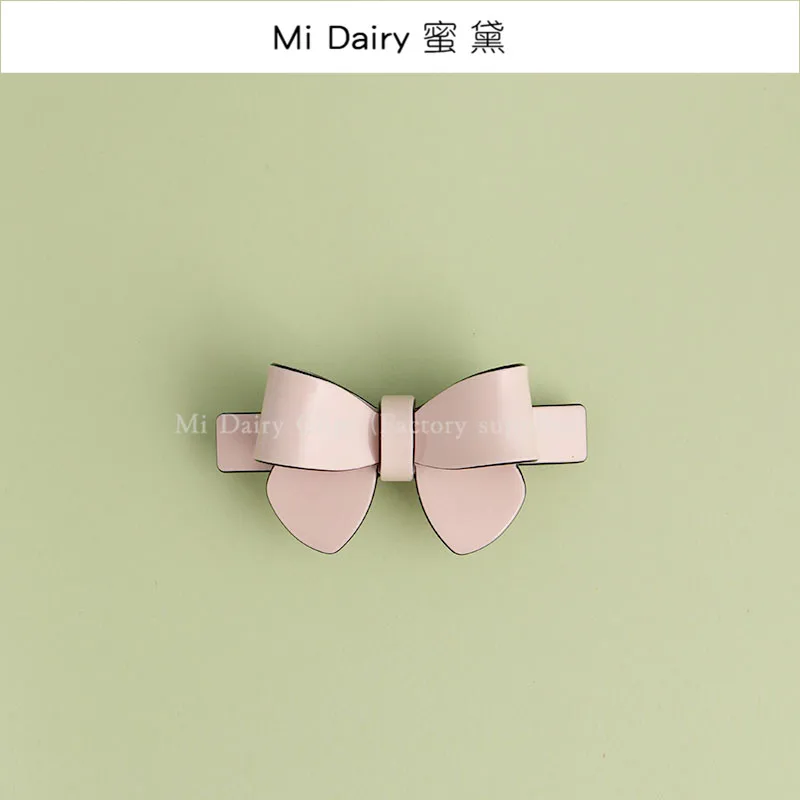 Clearance Sale = Mi Dairy Brand High-end acrylic bow knot ribbon Korea hair barrettes clips clamp for women girls