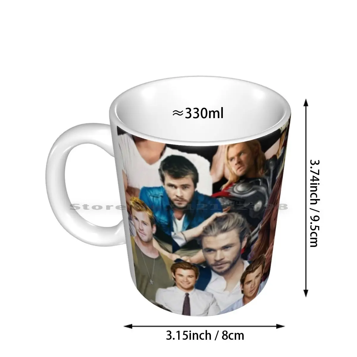 Chris Hemsworth Collage Ceramic Mugs Coffee Cups Milk Tea Mug Chris Hemsworth Collage Celebrity Odinson Creative Trending