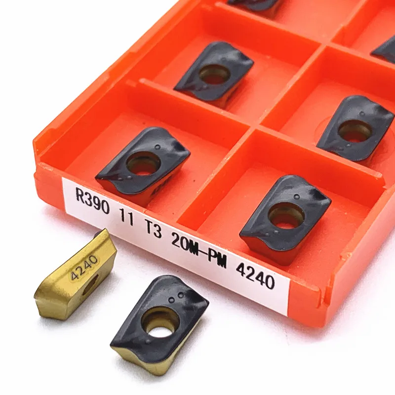10PCS R390 11T320M-PM 1030/4240 Alat Penggilingan Penggilingan Wajah Mengubah Alat Bubut Cutter Alat Mengubah Insert