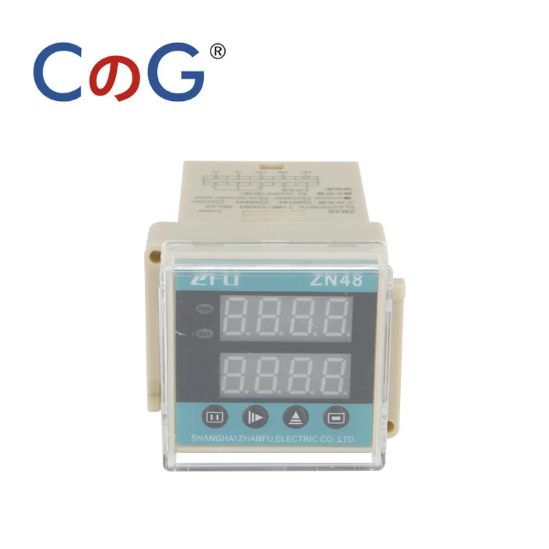 CG ZN48 DC12V DC24V AC110V AC220V AC380V 48*48mm Digital Display Counter Double Delay Relay Intelligent Indicator Timers