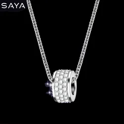 Men Necklace, Shine Full Rhinestone Sweater Chain, Trendy Hip Hop Male and Female Pendant, Engraving