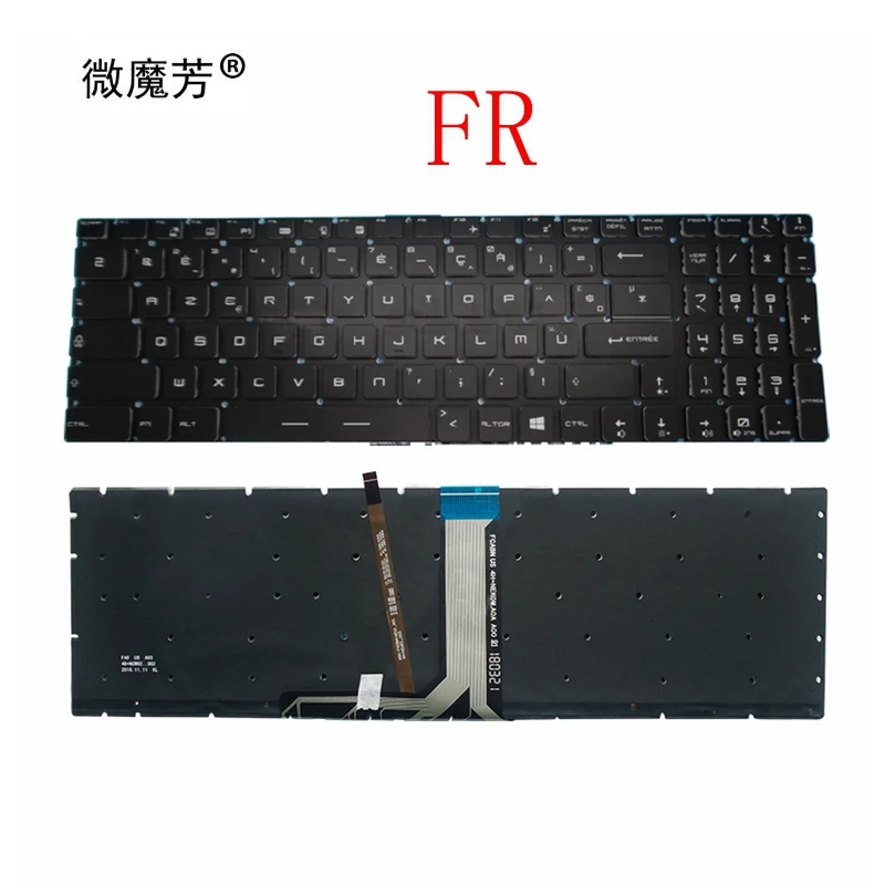 teclado fr com retroiluminacao francesa para msi gt62 gt72 ge62 ge72 gs60 gs70 gl62 gl72 gp62 gt72s cx62 gl63 gl73 gs72v fr azerty 01