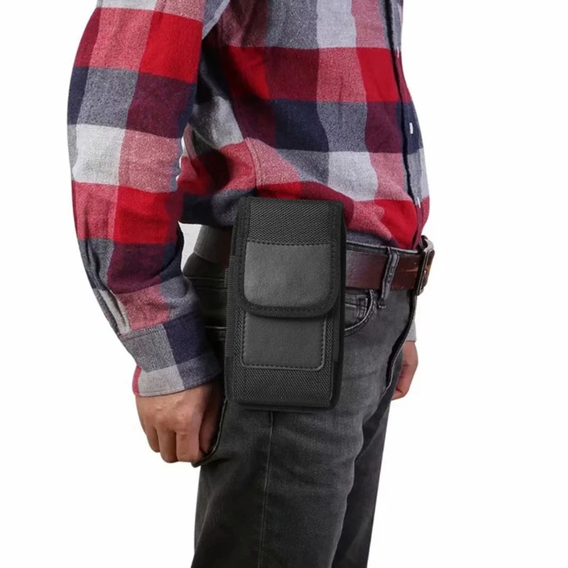 Mobile Phone Waist Bag Cell Phone Holster Nylon Phone Pouch with Belt Loop