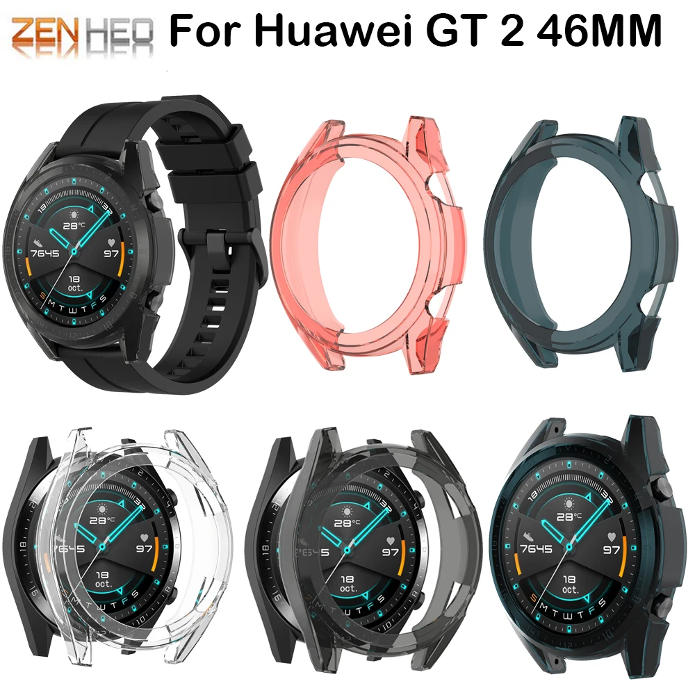 Soft Protect Case Cover for Huawei Watch GT 46mm TPU Bumper for Watch GT2 46mm Protector Shell Frame Accessories