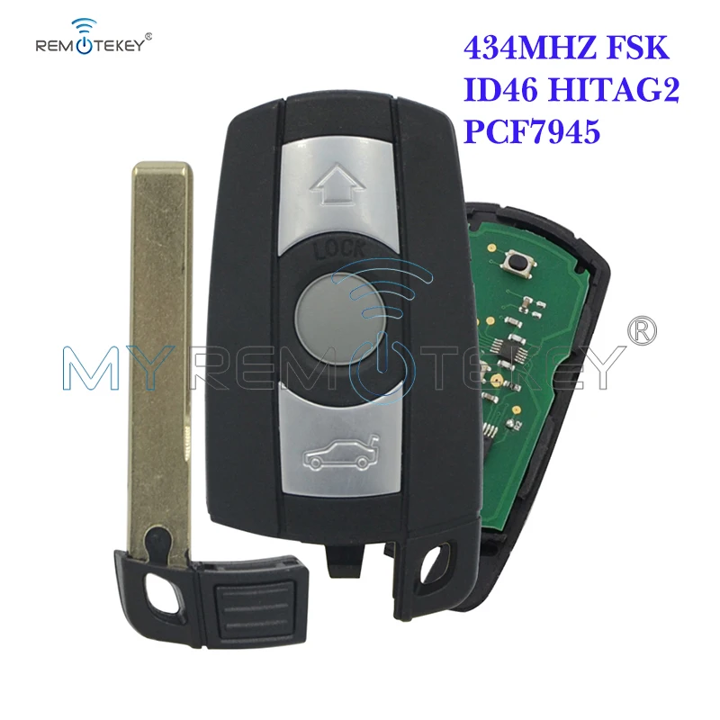 

Remtekey Smart Key 3 Button Car Key 434Mhz KR55WK49127 For BMW Remote Key E39 E60 328i 335i 528i 535i 550i 2008 2009 2010