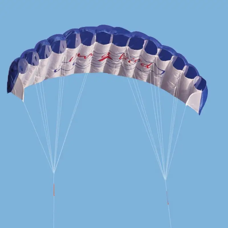 Paracaídas de arcoíris para niños, juguete educativo de doble línea para acrobacias, Parafoil, deportes de playa, cometa para niños