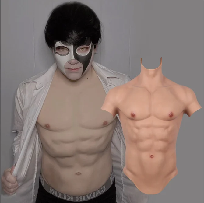 

KnowU Cosplay Fake Chest Male Silicone Muscle Suit 6-packs Crossdresser Transgender Crossplay Upgrade New Colors