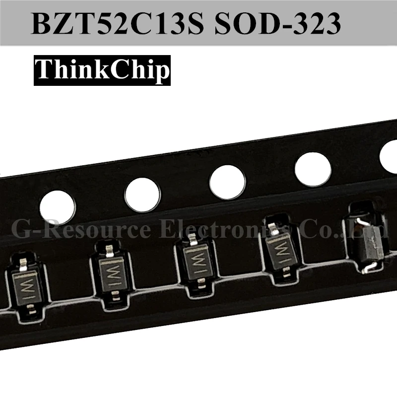 (100pcs) BZT52C13S SOD-323 SMD 0805 Voltage Stabilized Diode 13V (Marking WI)