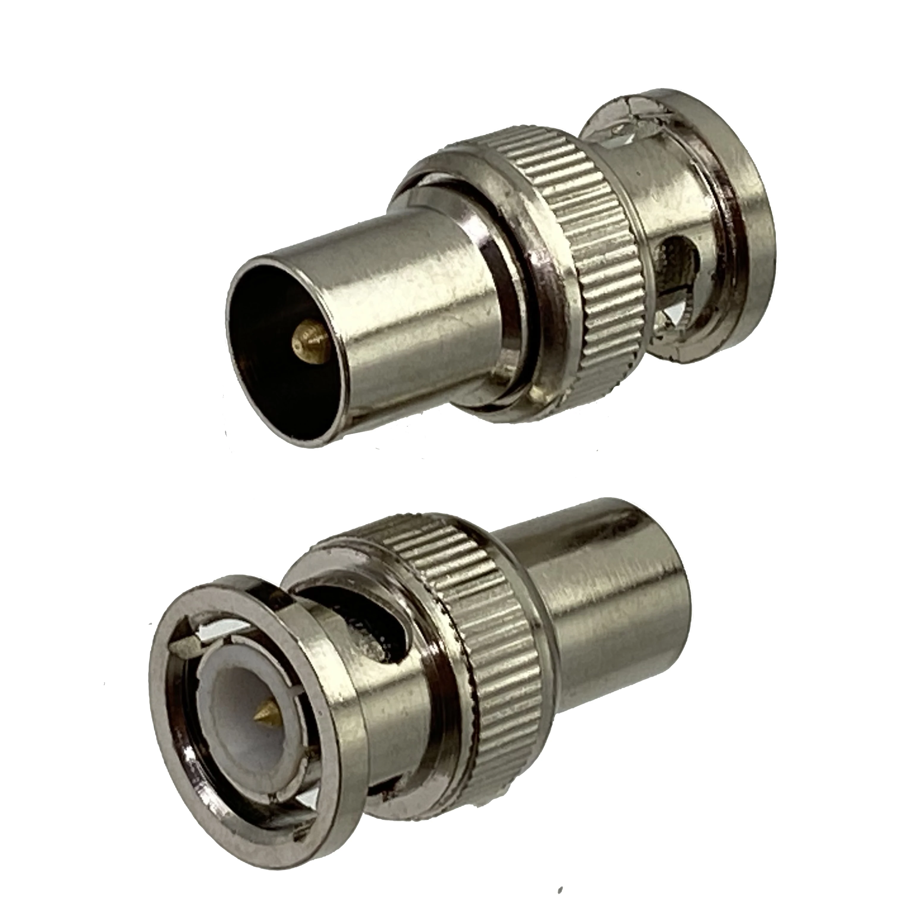 1Pcs Connector Adapter Bnc Stekker Iec Pal Dvb-T Stekker Rf Coaxiale Converter Wire Terminal Nieuwe Messing