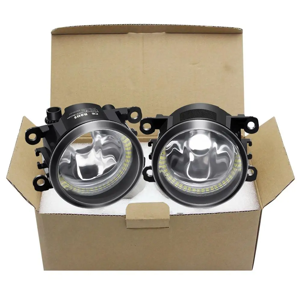 Angel Eye Fog Light Car Front Bumper Fog Lamp Halo Ring DRL For Ford Focus Fusion Fiesta EcoSport C-Max Transit Mondeo Explorer