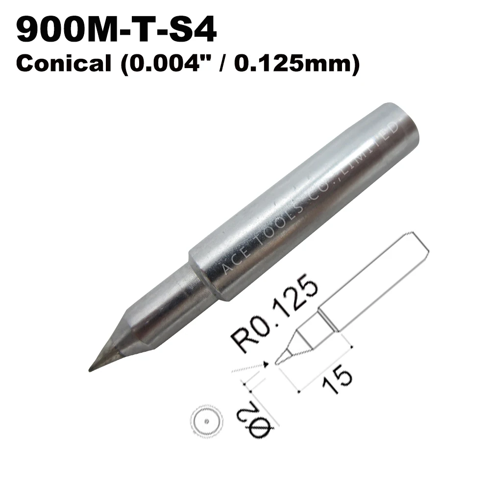 

Наконечник для паяльника 900M-T-S4, конический 0,125 мм для Hakko 907 Milwaukee M12SI-0, радиоприемник 64-053 Yihua 936 X-Tronics 3020, железный наконечник