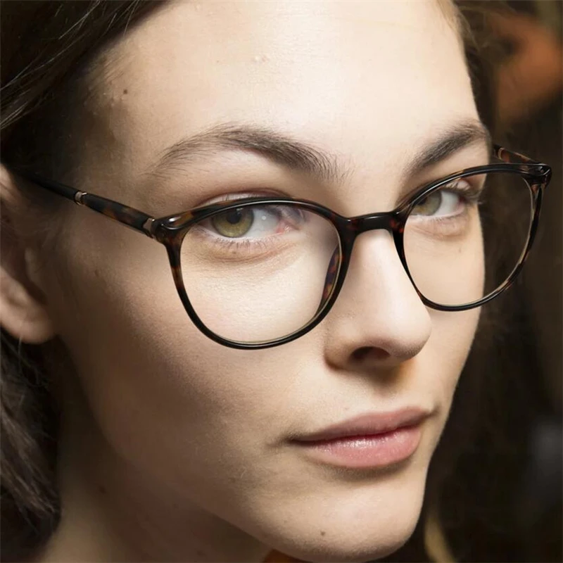 Leopard Frame Blue Light Blocking Women Cat Eye Prescription Glasses For The Nearsighted Computer Eyewear 0 -0.5 -0.75 To -6.0