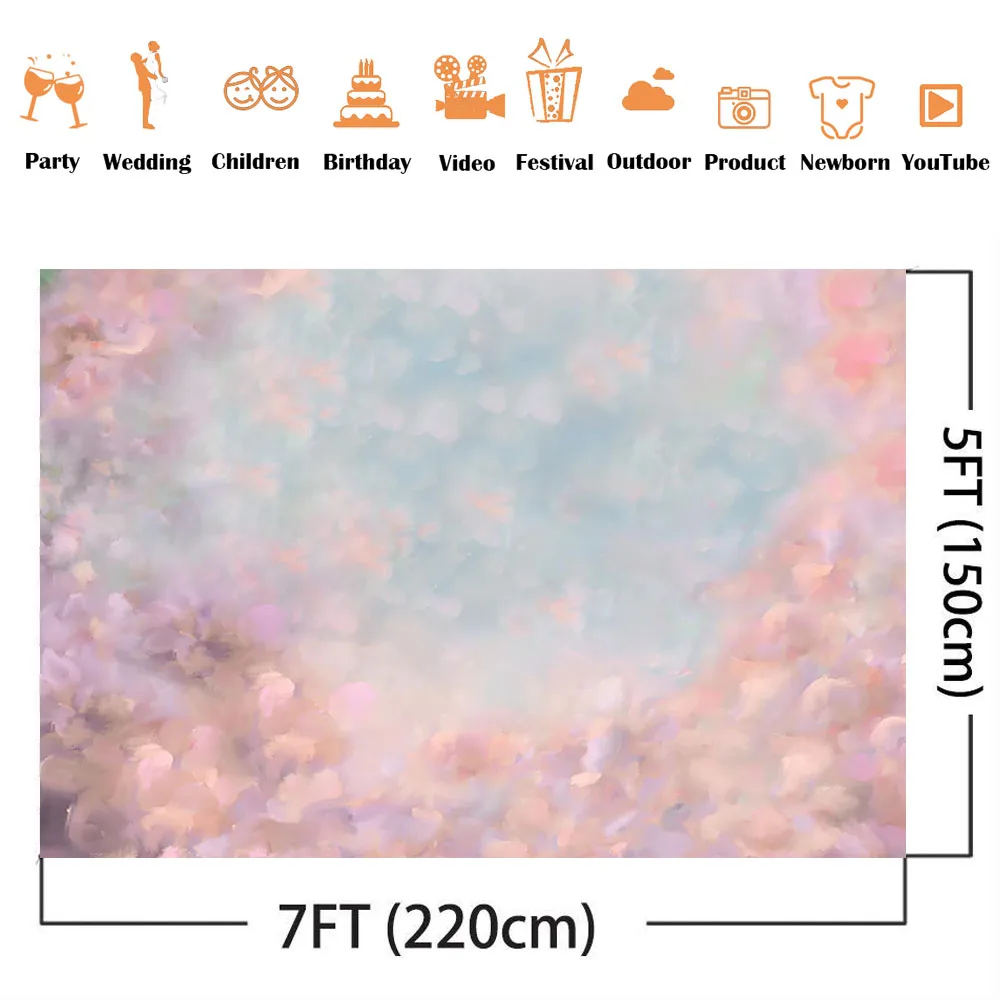 Fondo de fotografía abstracto para recién nacido, cartel de Decoración de cumpleaños, estudio de sesión fotográfica, retro, flor