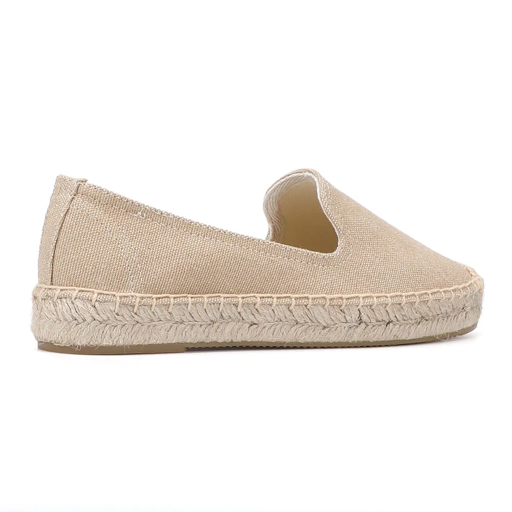 2021 Round Toe New Top Fashion Sale Flat Platform Hemp Rubber Slip-on Casual Sapatos Zapatillas Mujer Womens Espadrilles Shoes