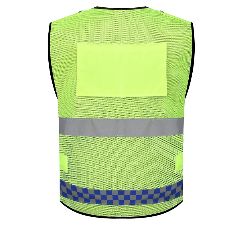 High Visibility Yellow Reflective Safety Vest with Reflective Strips and Multi Pockets Breathable and Neon Fabric Plus Size 4XL