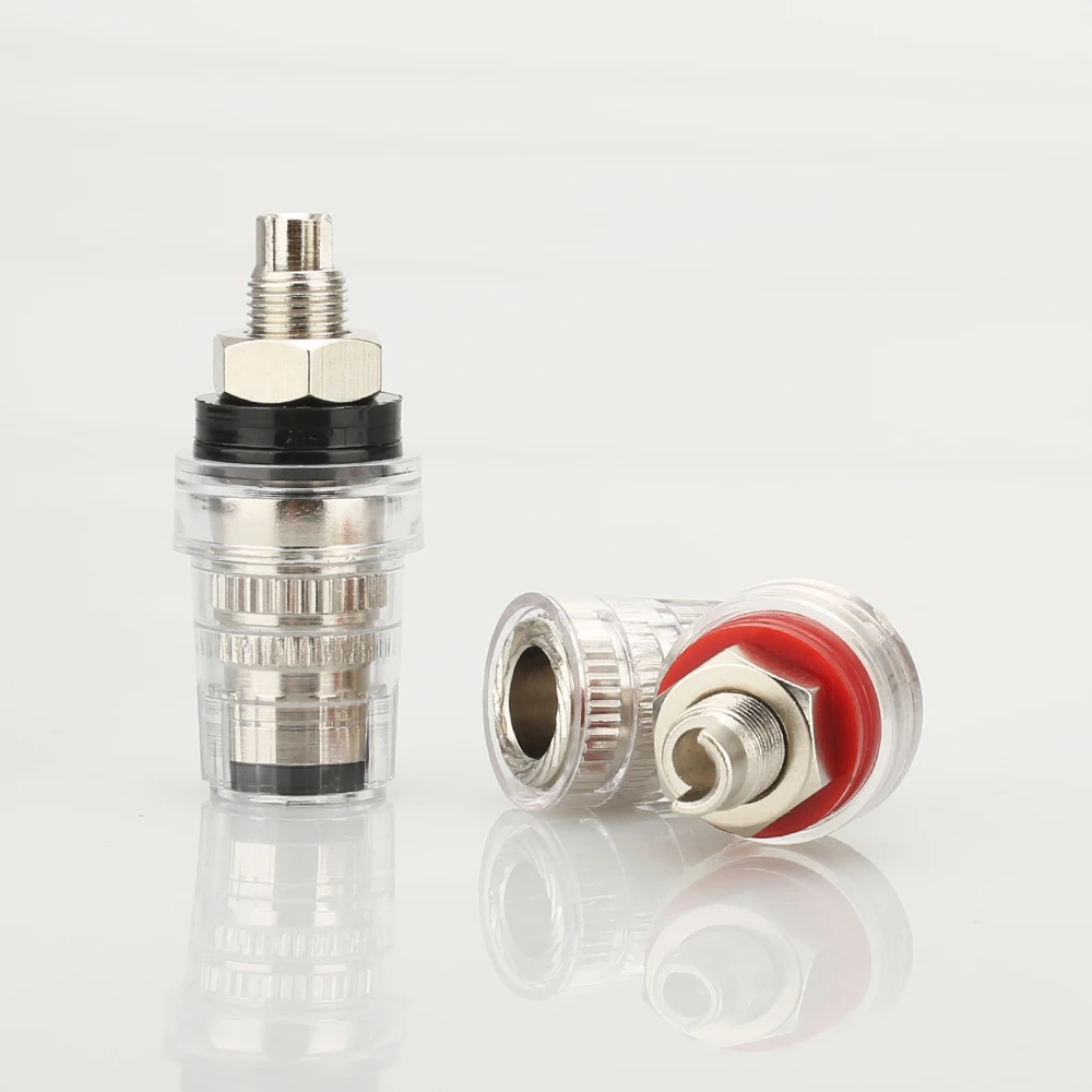 8pcs  High Performance Rhodium Plated Hi-End Amplifier Speaker Terminal Binding Post 4mm