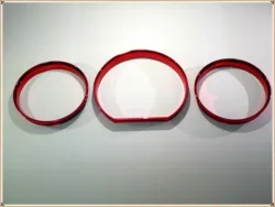 RED Speedometer Gauge Dial Rings Bezel Trim Chrome Tacho Rings for Mercedes Benz W124 1984-1995 W126 1979-1991