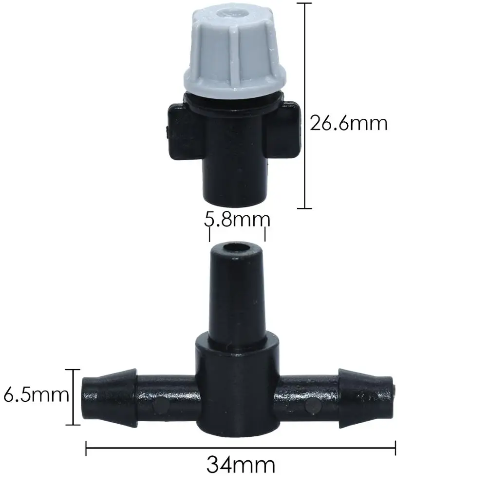 KESLA 20PC dysza zamgławiająca z mikrootworami do nawadniania emiter rozpylacz atomizujący i 4/7mm kolczasty 6mm złącze Tee zraszacz szklarnia