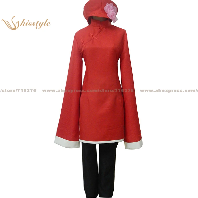 Kisstyle Fashion Hetalia: Axis Powers China Wand Yao Reversion Female Body Chunyan Uniform Cosplay Costume,Customized Accepted