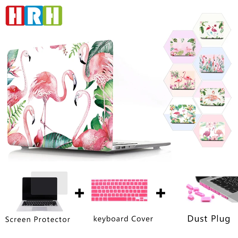 

HRH Flamingo Waterproof PC Laptop Body Shell Hard PC Case Sleeve for Macbook Pro 13"Inch Case A2159 A2141 A2289 A2251