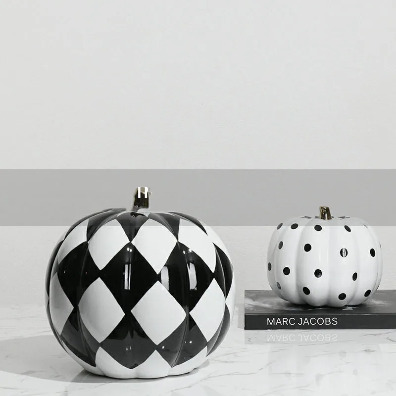 Creative Dot Pumpkin Ceramic Ornaments Modern Model Room Children'S Room Hotel Office Home Desktop Soft Decorations Accessories