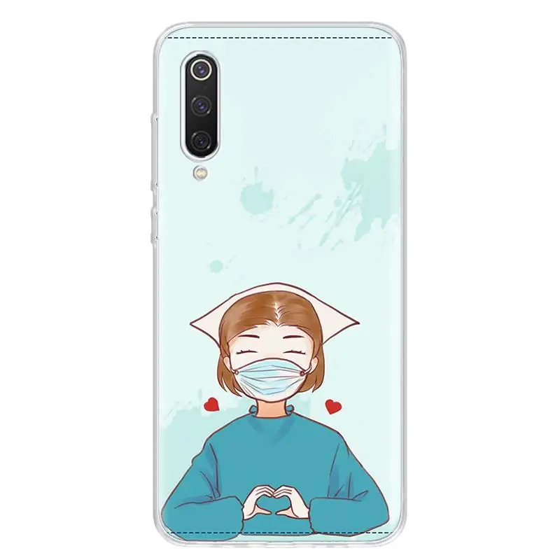 Cartoon Medicine Doctor Nurse Phone Case For Xiaomi Redmi Note 11S 11T 11E 12S 12 Pro Plus 11 10S 10 9S 9T 9 8T 8 7 Coque Soft C