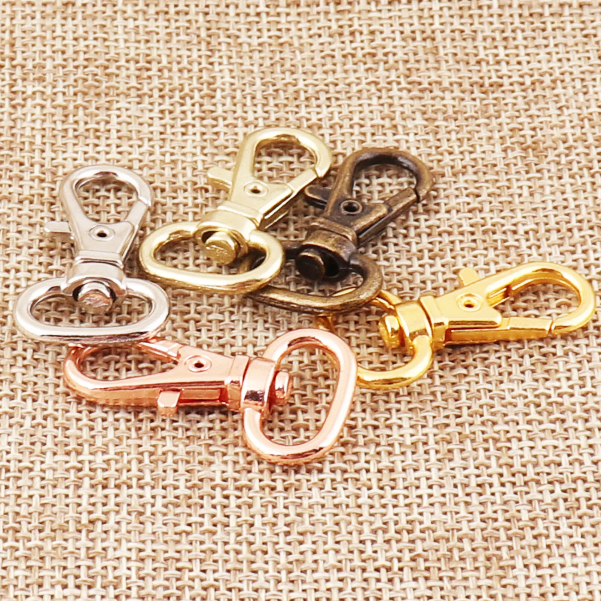 50 PCS Lobster Swivel Clasps Gold Rose Gold Bronze Silver Antique bronze Hook Clasps Claws Carabiner Handbag Snap Purse Hook