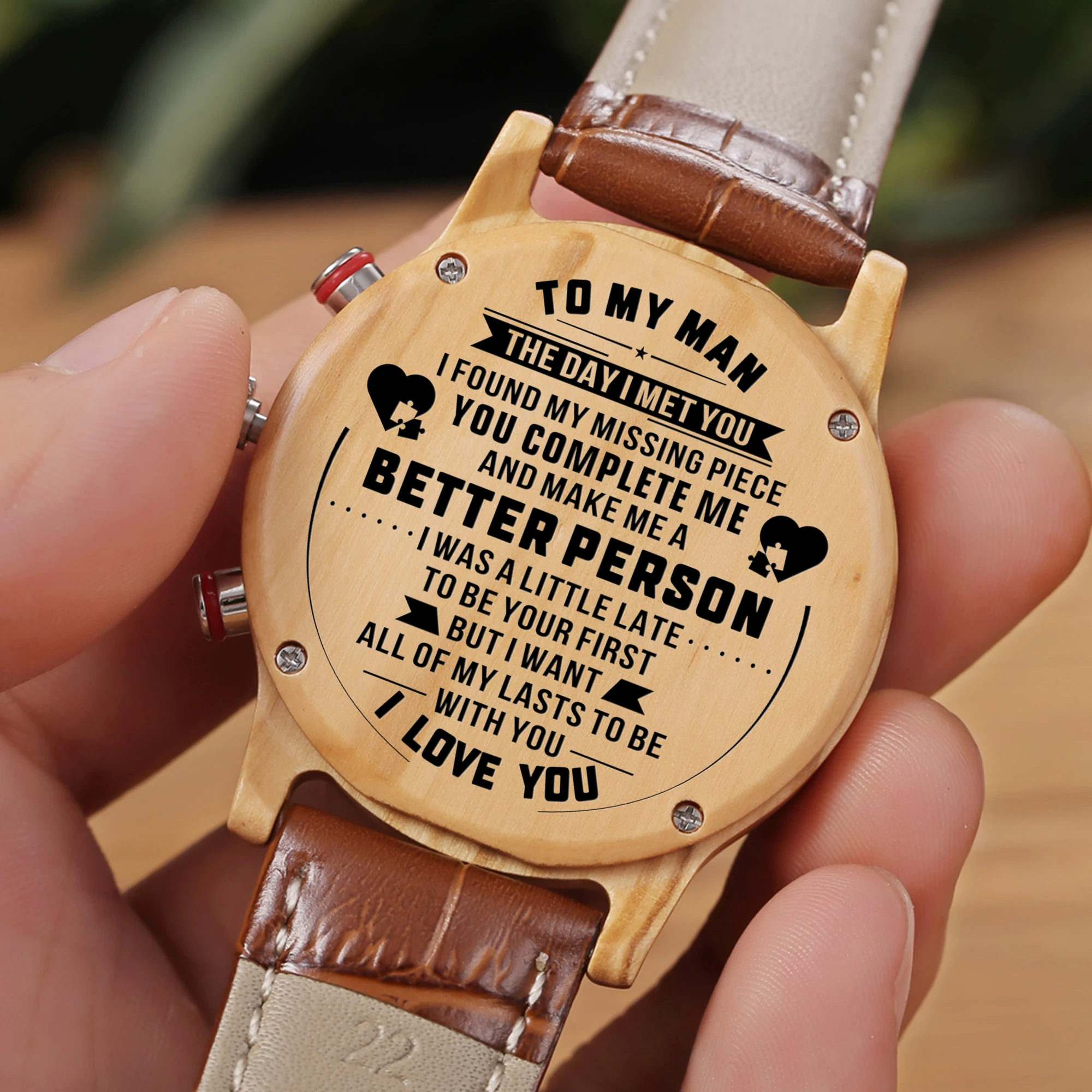 

TO MY Man Personality Engraved Watch Clock Male Quartz kol saati Present a Great Gifts for Men Lovers Souvenir