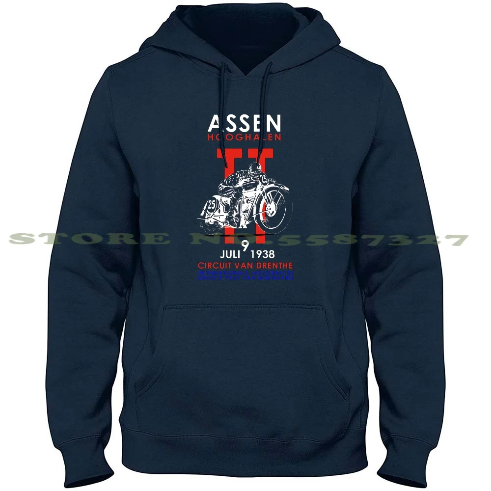 Assen International Motorcycle Tt Racing Long Sleeve Hoodie Sweatshirt Tt Circuit Assen Tt Racing Motorcycle Vintage Motorcycle