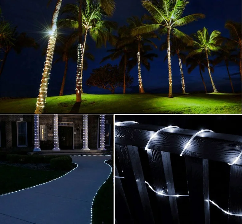 The longest 10M-100M Street Garland String Fairy Lights Waterproof Rope Light for House Tube Outdoor Garden Christmas Decoration