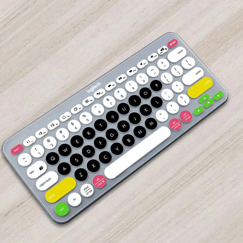 For Logitech K380 Wireless Bluetooth Keyboard Cover Painted Color  Protective Film Silicone Dustproof Keyboard Protective Cover