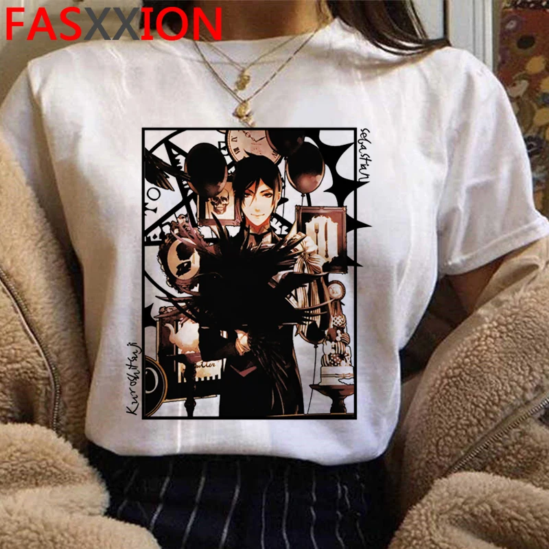 Black Butler Ciel Phantomhive Graphic T-shirt Men Harajuku Cute Anime Tshirt Manga Kawaii T Shirt Hip Hop Top Tee Male