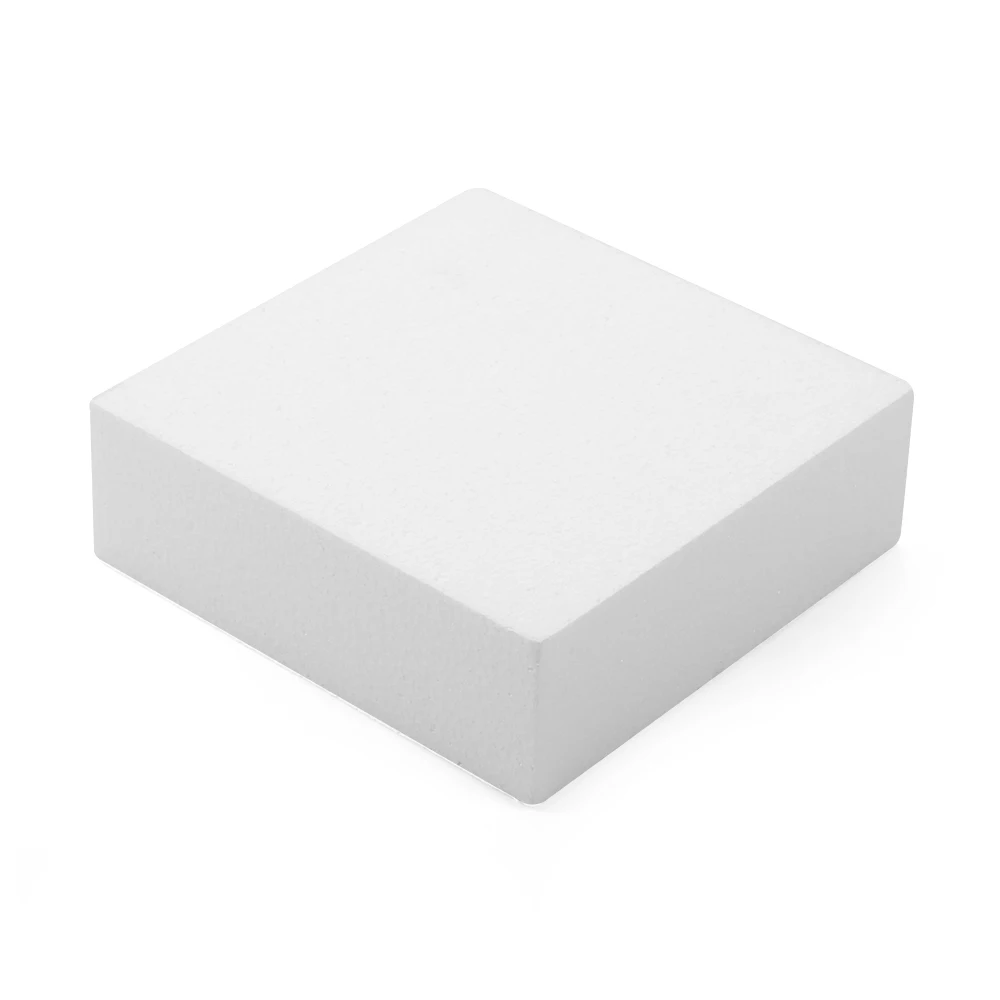 4/6/8/ inch Square Cake Dummy Modelling Sugar Craft Kitchen Party DIY Practice Model Cake Foam Mould Styrofoam Party Decorations