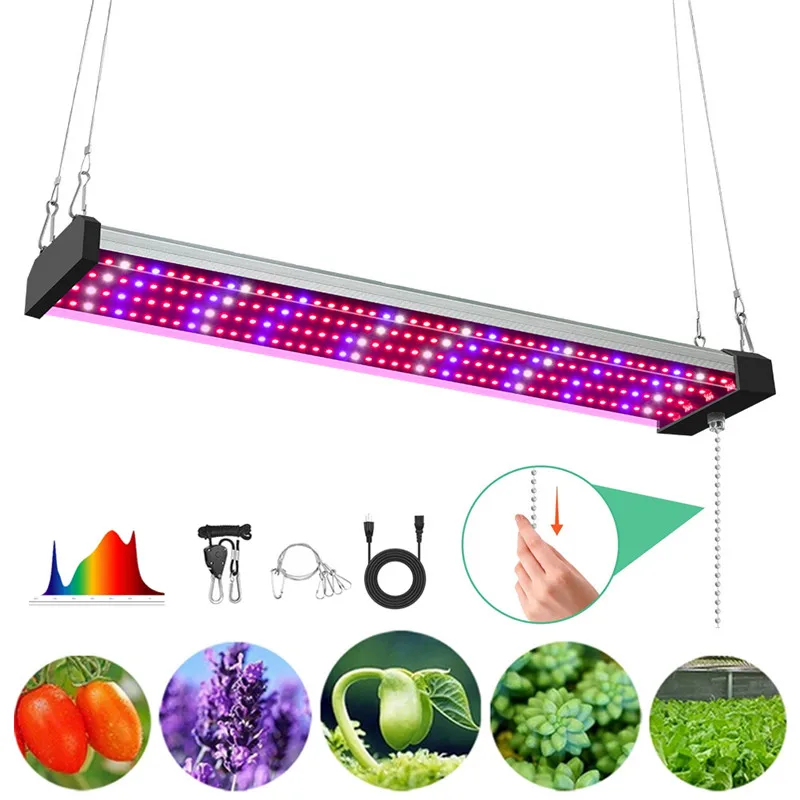 LED Grow Lights Full Spectrum Quantum Growth Lamp For Greenhouse Hydroponic Indoor Plants Tube Chandelier Red Blue Light