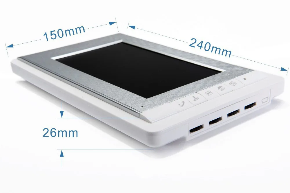 Sistema de interfone com vídeo, campainha e câmera com visão noturna, kit com 2 monitores