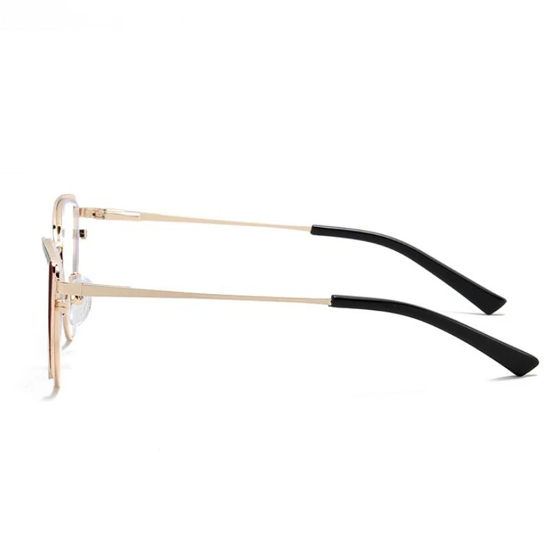 Anti Blue Light Women Metal Cat Eye Prescription Glasses For The Nearsighted Spring Leg Myopes Lunettes 0 -0.5 -0.75 To -6.0