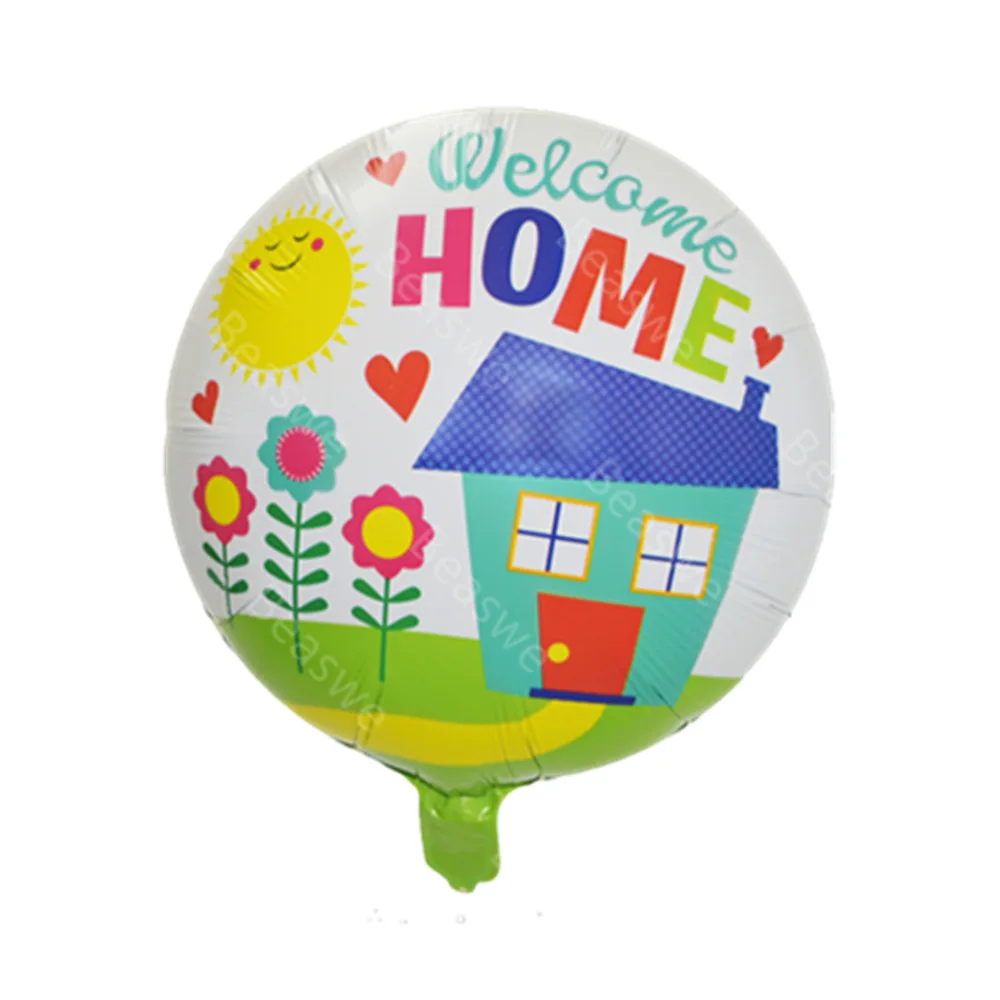 10pcs 18inches Welcome Home Foil Balloons Military  Welcome Baby At Home Decoration Housewarming,Back from Hospital Party