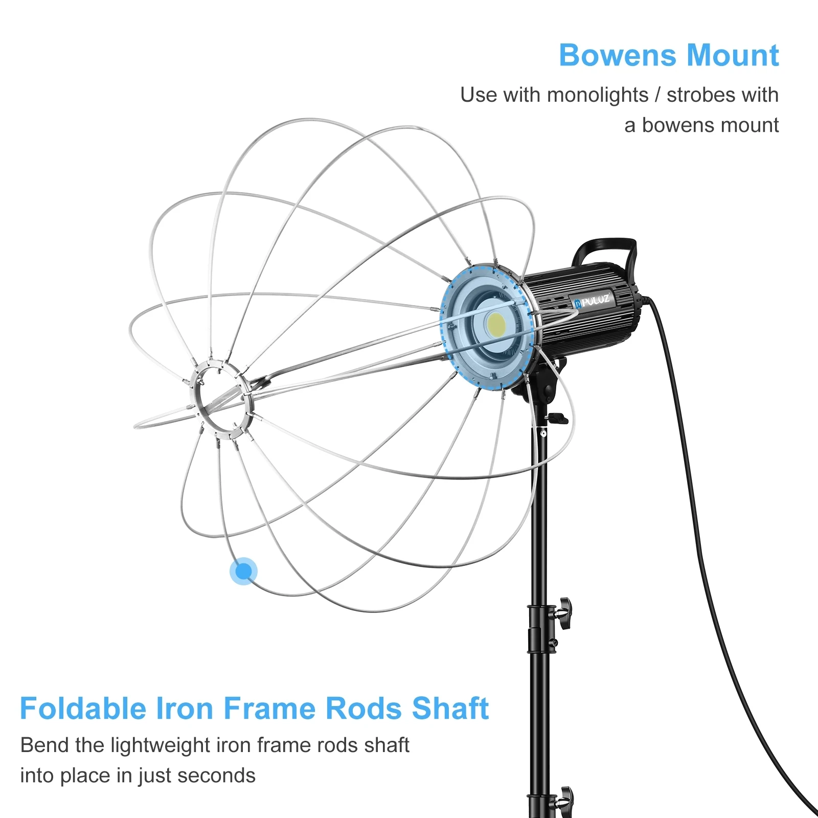 PULUZ 65cm Foldable Lantern Softbox SpeedLite Flash Light Foldable Diffuser Soft Box Spherical Diffuser Cover LED Light Box - Image 5