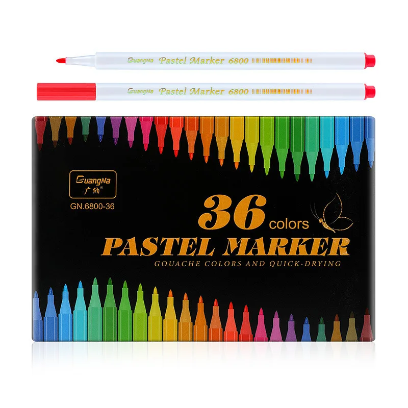 

36Pcs Acrylic Pastel Paint Marker Pens For Fabric Canvas , Art Rock Painting, Card Making, Metal And Ceramics, Glass