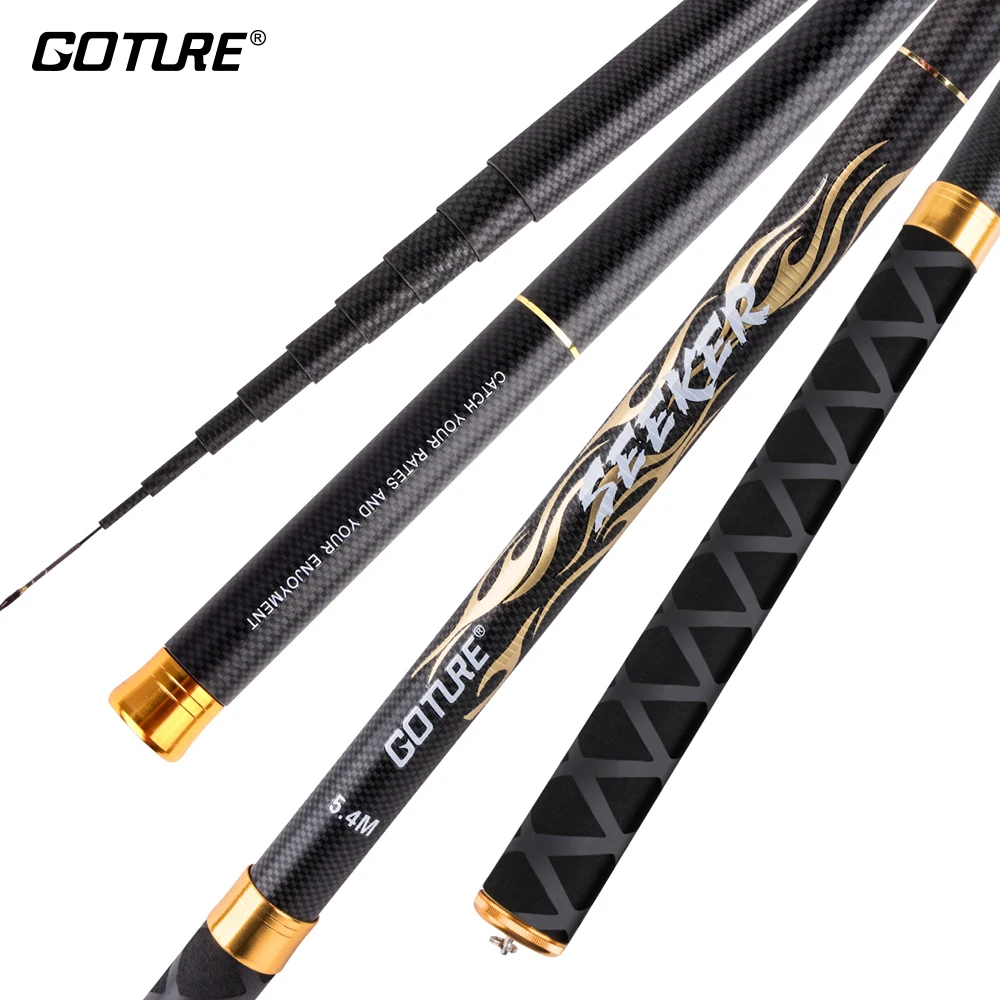 

Goture Seeker Tenkara Feeder Rod 3.6m-7.2m Ultra-light Telescopic Fihsing Rod Carbon for Carp Stream Fishing Rod Hand Poles