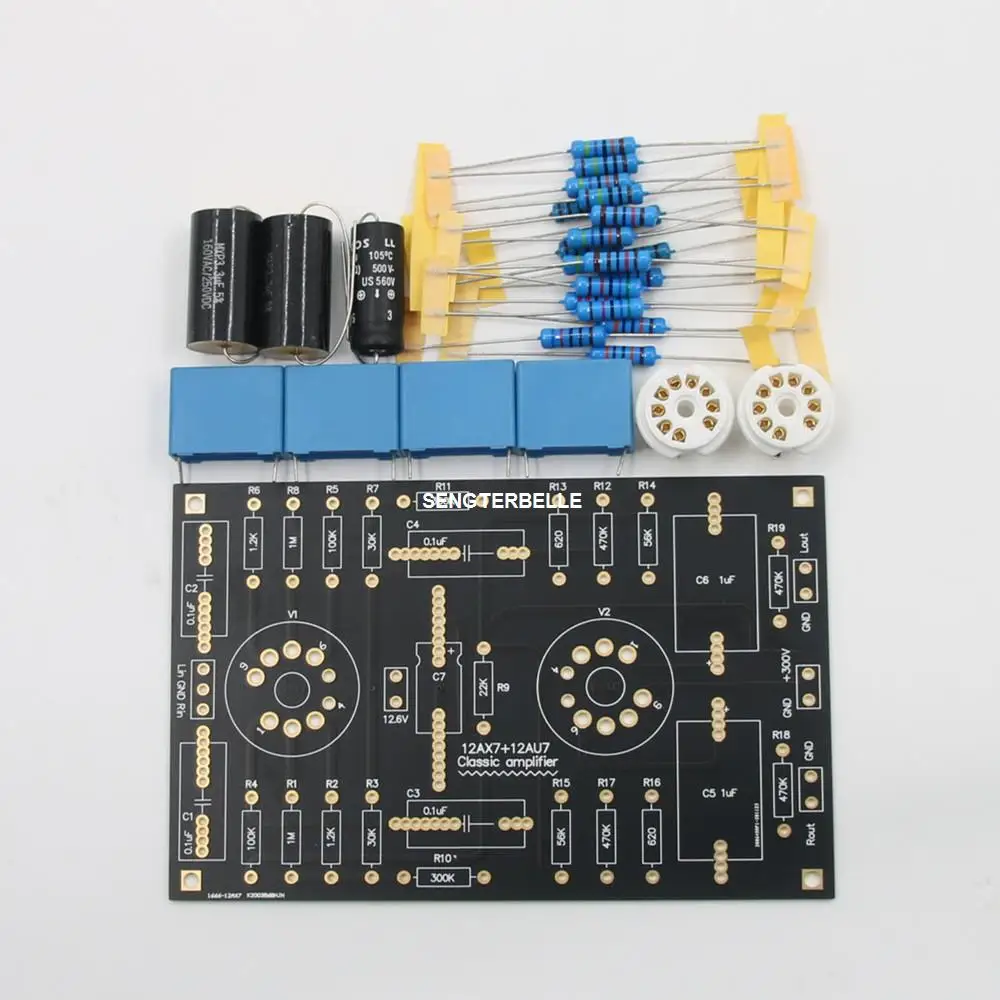 HiFi 12AX7+12AU7 Tube Preamplifier Board M7 Stereo Preamp Kit Base On Marantz 7 Circuit