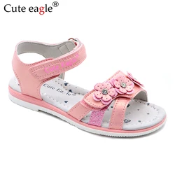 Girls Sandals Brand Sandals Child Summer Cut-outs Rubber Leather School Sport Shoes Breathable Open Toe Casual Sandals Girls New