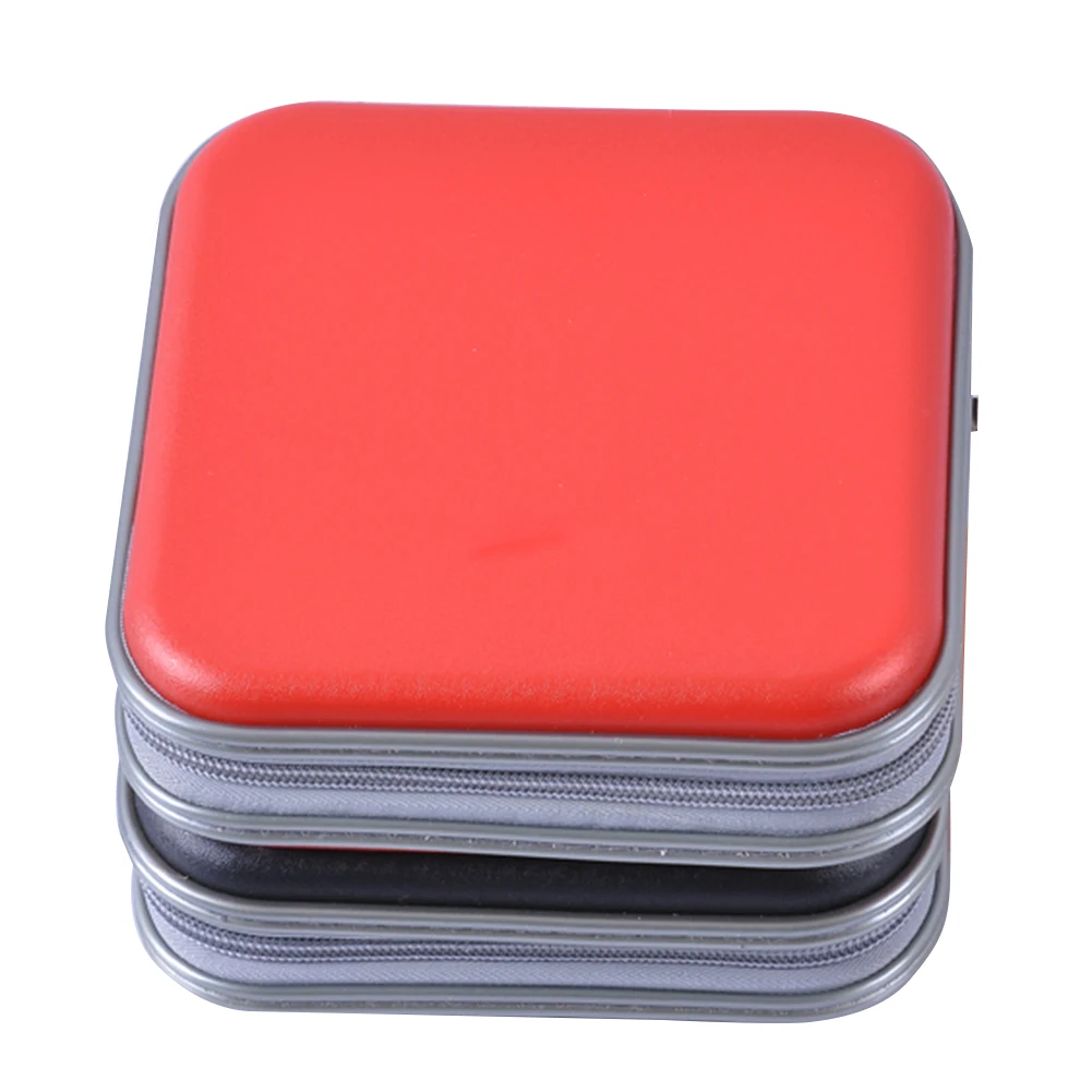 Pochette de rangement pour disques CD et DVD, capacité de 40 pièces, étui de rangement pour portefeuilles à disques, boîtes avec fermeture éclair